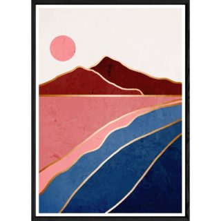 Tableau paysage avec cadre noir – Taille 32x42