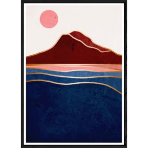 Tableau paysage avec cadre noir – Taille 23x32