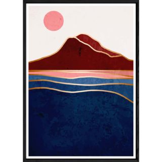 Tableau paysage avec cadre noir – Taille 32x42