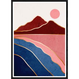 Tableau paysage avec cadre noir – Taille 23x32