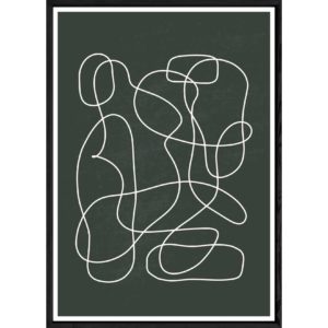 Tableau abstrait avec cadre noir – Taille 23x32