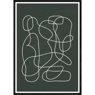 Tableau abstrait avec cadre noir – Taille 23x32