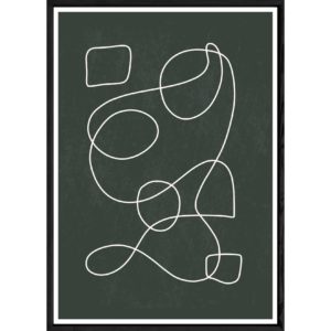 Tableau abstrait avec cadre noir – Taille 32x42