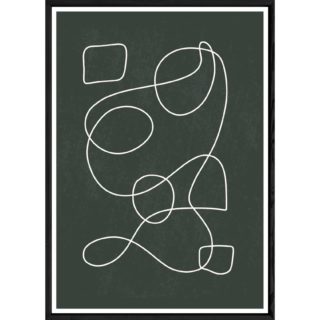 Tableau abstrait avec cadre noir – Taille 23x32