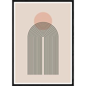 Tableau abstrait avec cadre noir – Taille 32x42