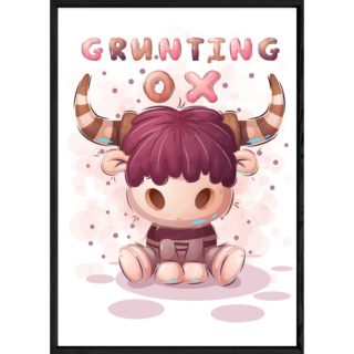 Tableau animal vache – 23x32