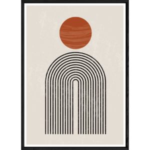 Tableau abstrait avec cadre noir – Taille 23x32