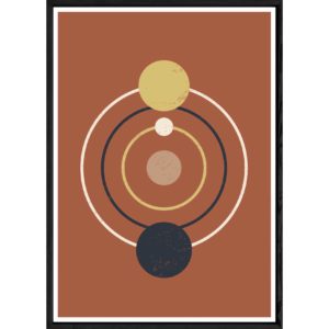 Tableau abstrait avec cadre noir – Taille 23x32