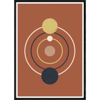 Tableau abstrait avec cadre noir – Taille 23x32