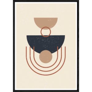 Tableau abstrait avec cadre noir – Taille 32x42