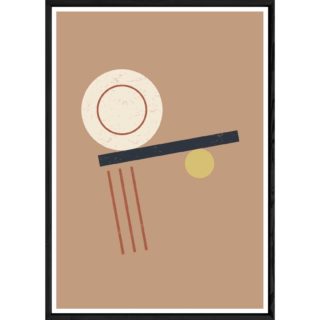 Tableau abstrait avec cadre noir – Taille 23x32