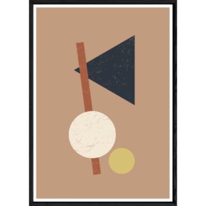 Tableau abstrait avec cadre noir – Taille 23x32