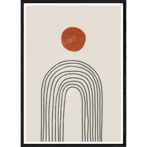 Tableau abstrait avec cadre noir – Taille 32x42