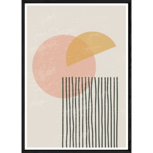 Tableau abstrait avec cadre noir – Taille 32x42