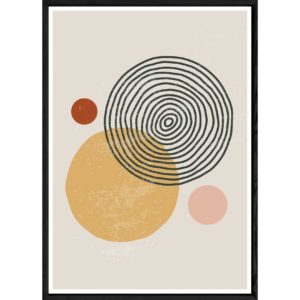 Tableau abstrait avec cadre noir – Taille 23x32