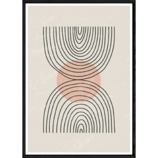 Tableau abstrait avec cadre noir – Taille 23x32