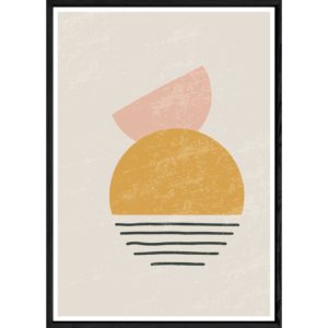 Tableau abstrait avec cadre noir – Taille 32x42