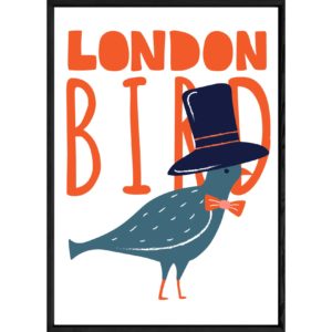Tableau London avec cadre noir POP – Taille 23x32