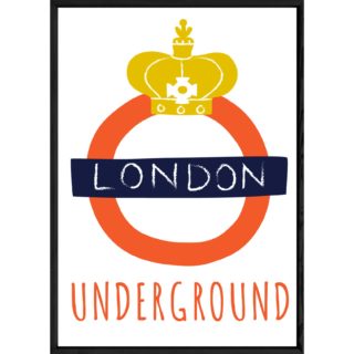 Tableau London avec cadre noir POP – Taille 23x32