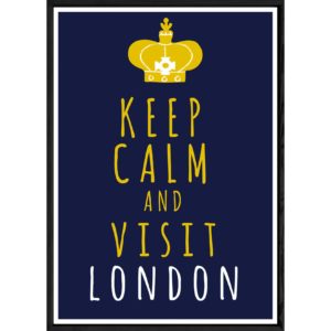 Tableau London avec cadre noir POP – Taille 23x32