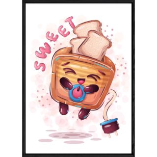 Tableau nourriture toast – 23x32