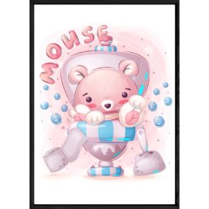 Tableau animal souris – 32×42