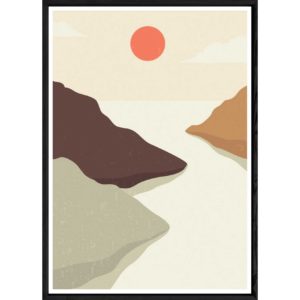 Tableau paysage avec cadre noir – Taille 23x32