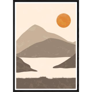 Tableau paysage avec cadre noir – Taille 32x42