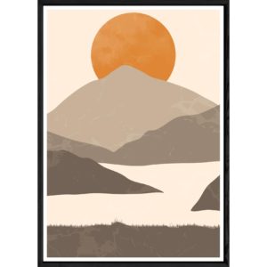 Tableau paysage avec cadre noir – Taille 32x42