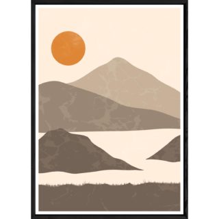 Tableau paysage avec cadre noir – Taille 32x42