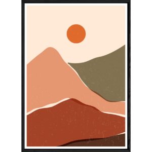 Tableau paysage avec cadre noir – Taille 32x42