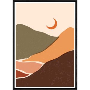 Tableau paysage avec cadre noir – Taille 32x42