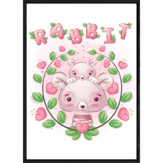 Tableau animal lapin – 23x32