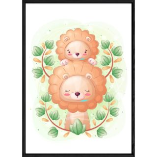 Tableau animal lion – 23x32