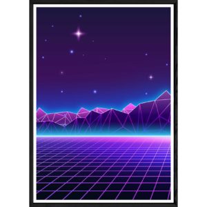 Tableau Rétro avec cadre noir POP – Taille 23x32