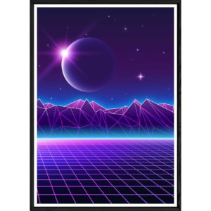 Tableau Rétro avec cadre noir POP – Taille 23x32