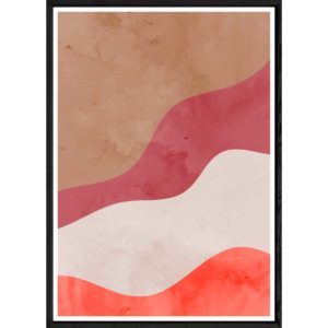 Tableau abstrait avec cadre noir – Taille 23x32