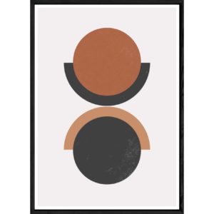 Tableau abstrait avec cadre noir – Taille 32x42