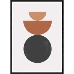 Tableau abstrait avec cadre noir – Taille 32x42