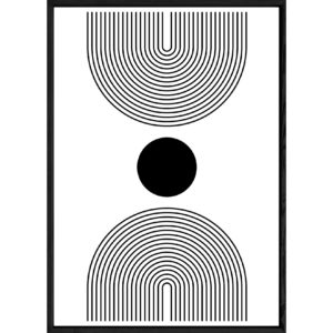 Tableau abstrait avec cadre noir – Taille 23x32