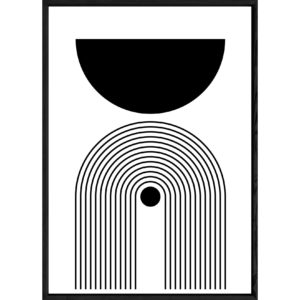 Tableau abstrait avec cadre noir – Taille 32x42