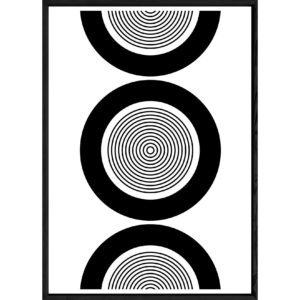 Tableau abstrait avec cadre noir – Taille 23x32