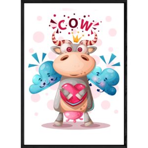 Tableau animal vache – 23x32