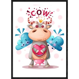 Tableau animal vache – 23x32