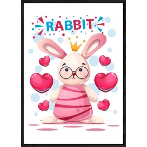 Tableau animal lapin – 23x32