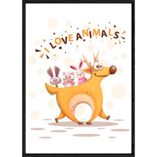 Tableau friends animaux – 23x32