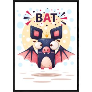 Tableau animal chauve souris – 23x32