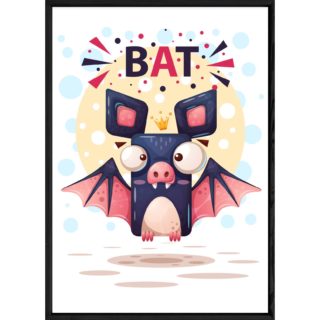 Tableau animal chauve souris – 23x32