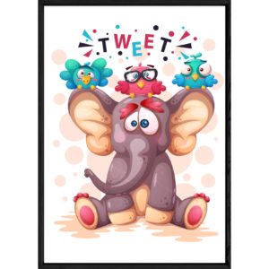 Tableau animal éléphant – 23x32