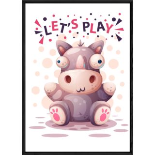 Tableau animal rhinocéros – 23x32